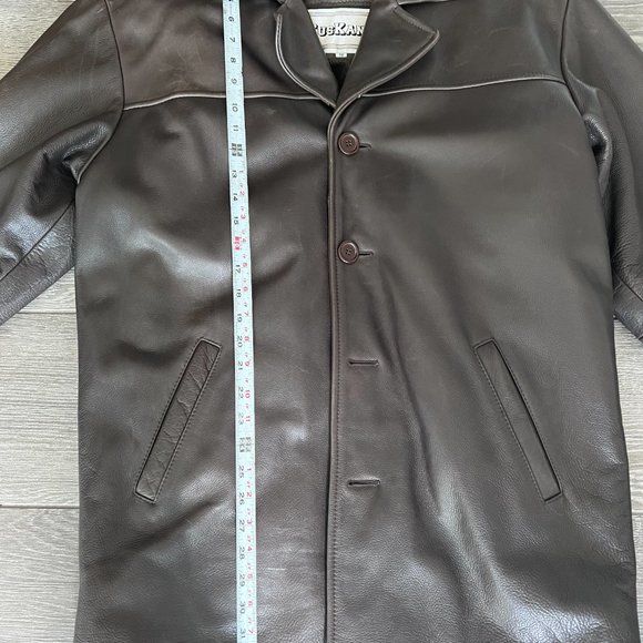 Men's leather jacket with fur lining size L - Picture 15 of 16